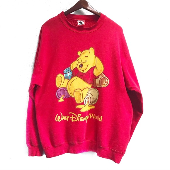 red winnie the pooh sweater